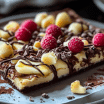 Easy White Chocolate Brownie Pizza