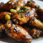 Grilled Chicken Wings with Peperoncini Garlic Butter