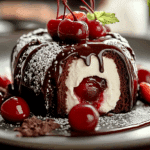 Swiss Chocolate Cherry Roll Cake
