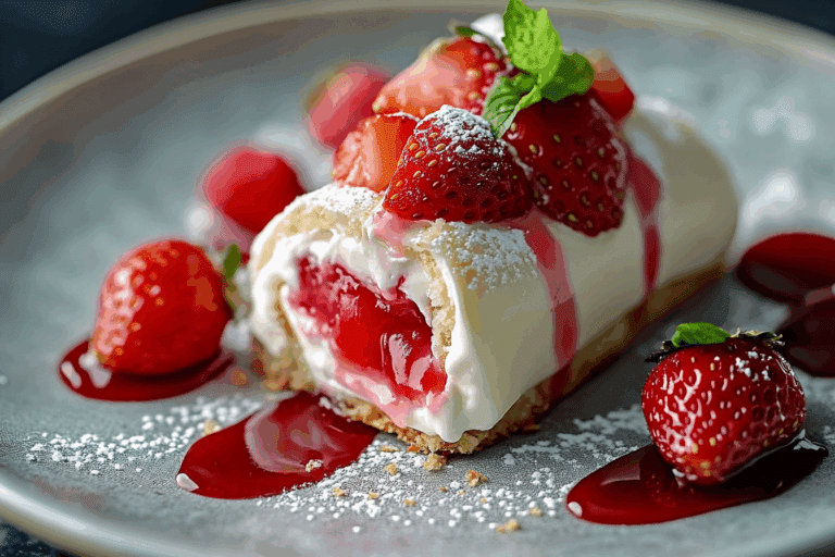 Strawberry Shortcake Cheesecake Rolls
