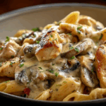 Rich and Creamy Chicken & Mushroom Pasta