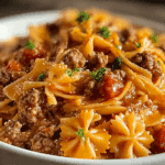 Creamy Velveeta Spaghetti with Italian Beef Marinara