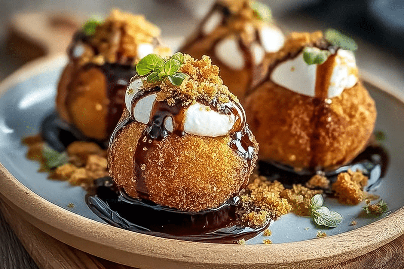 Crispy Fried S'mores Bombs