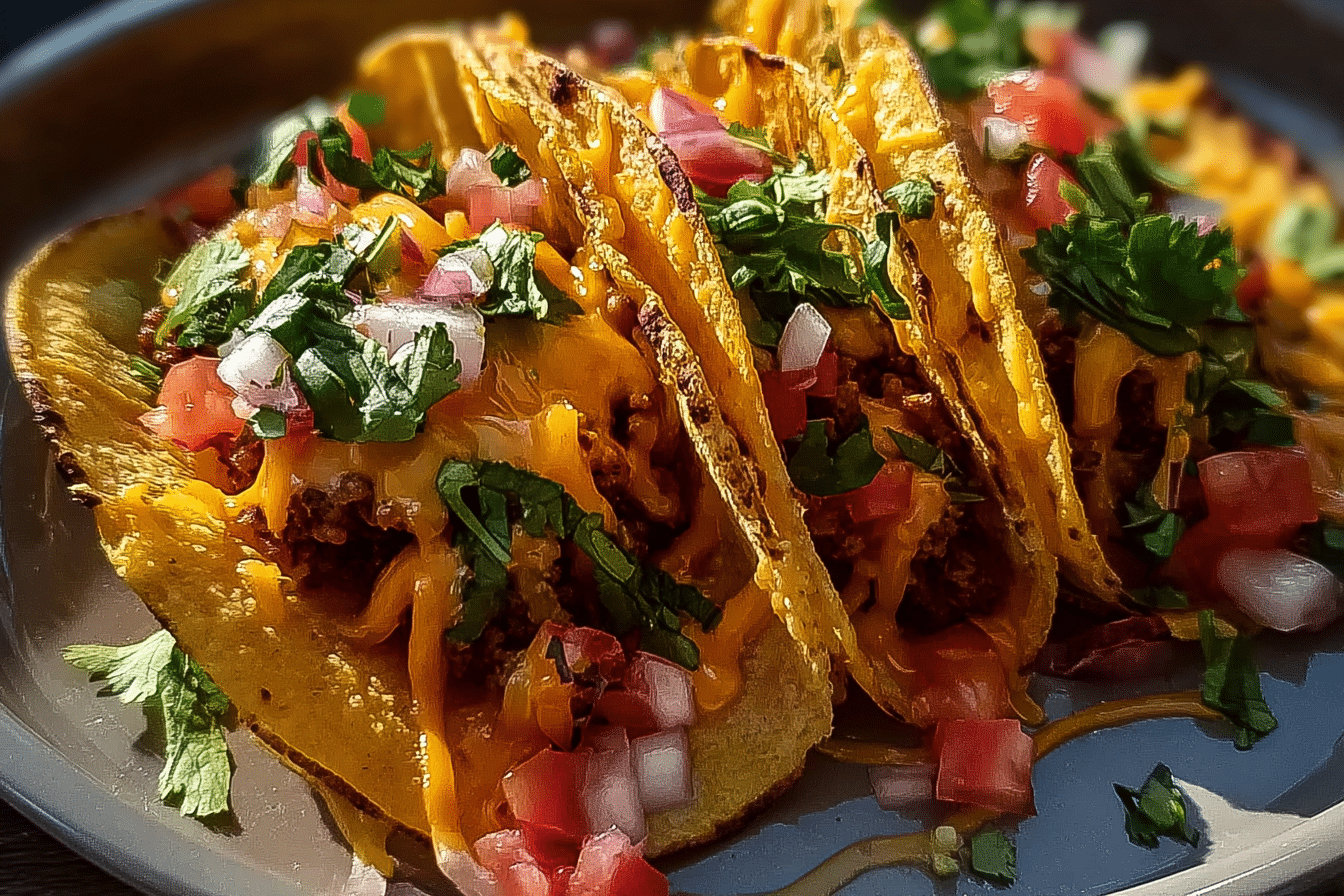 Cheesy Rotel Tacos