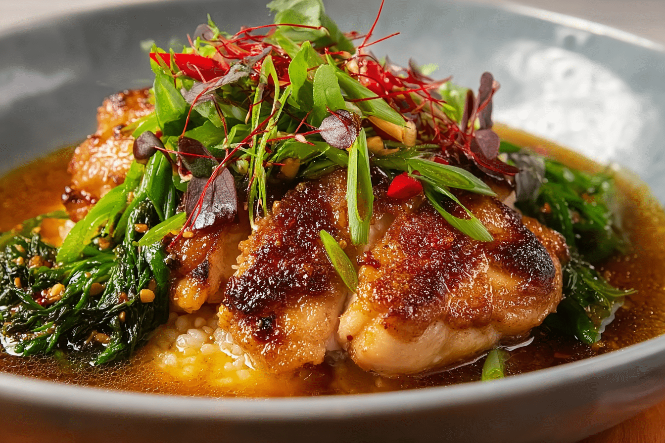 Easy Miso-Ginger Chicken with Spicy Broth