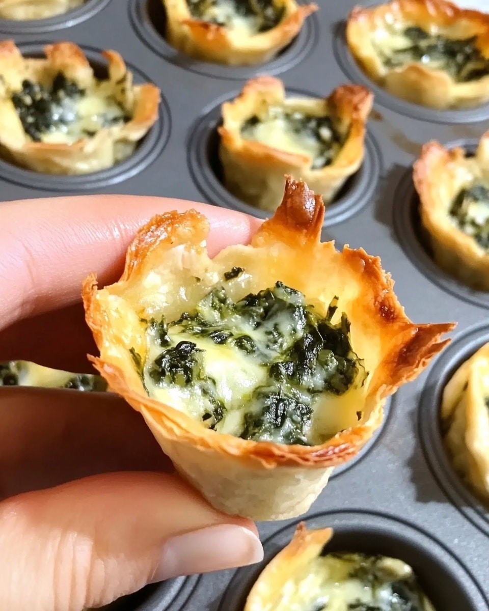Spinach and Artichoke Wonton Cups Recipe - Recipe Image