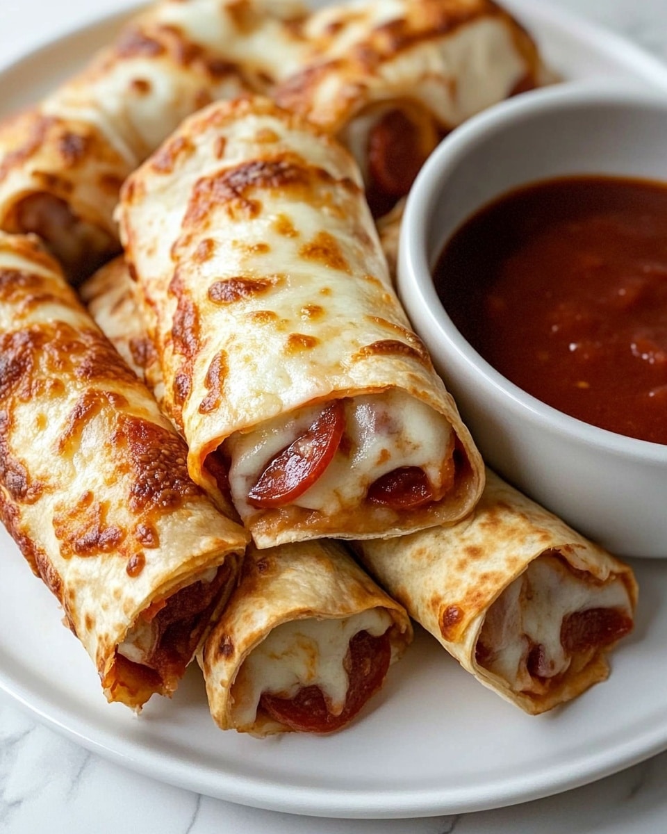 11 Minute Cheesy Pepperoni Pizza Roll Ups Recipe - Recipe Image