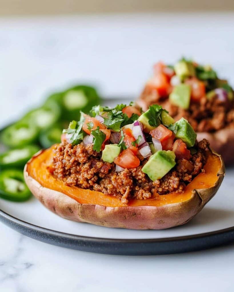 Easy Taco Stuffed Sweet Potatoes Recipe