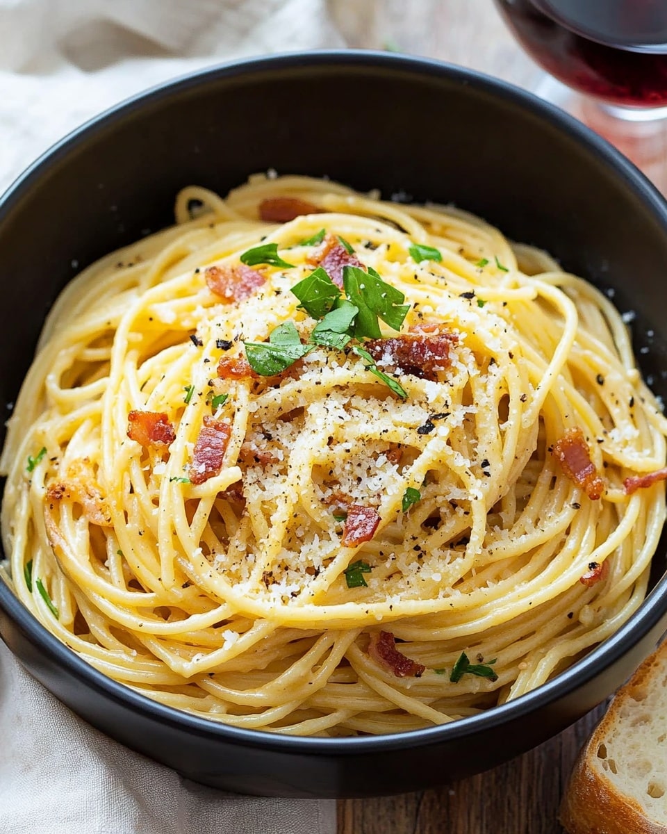 Classic Bacon Carbonara Pasta Recipe - Recipe Image