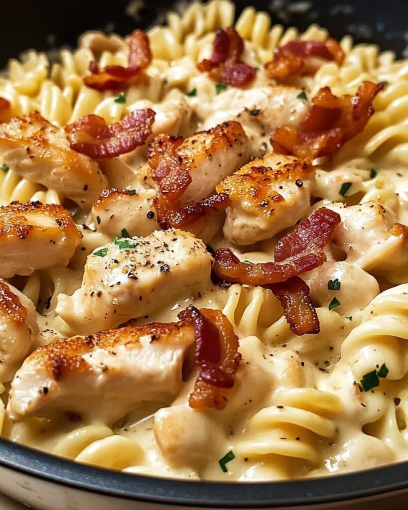 Creamy Chicken Bacon Ranch Pasta Recipe