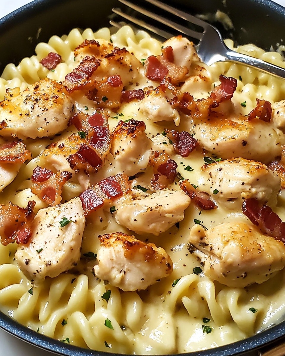 Creamy Chicken Bacon Ranch Pasta Recipe - Recipe Image