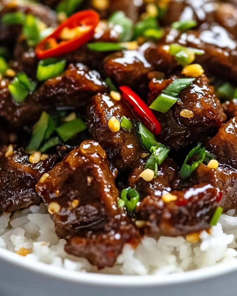 Crispy Chilli Beef Rice Recipe