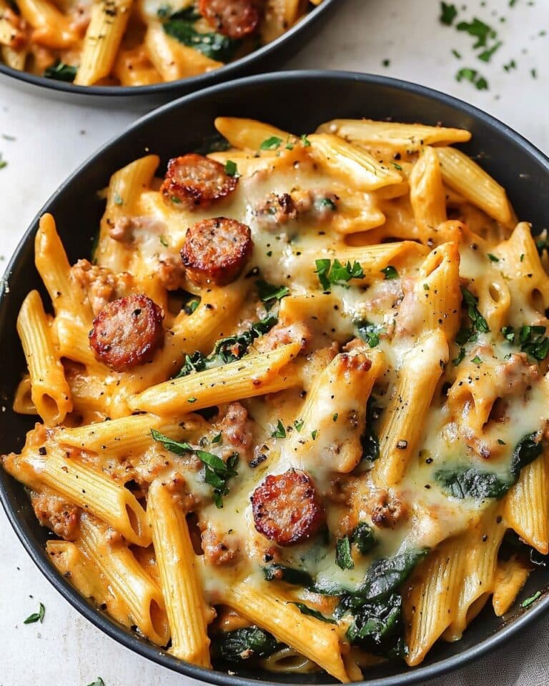 One Pot Creamy Cajun Sausage Pasta Recipe