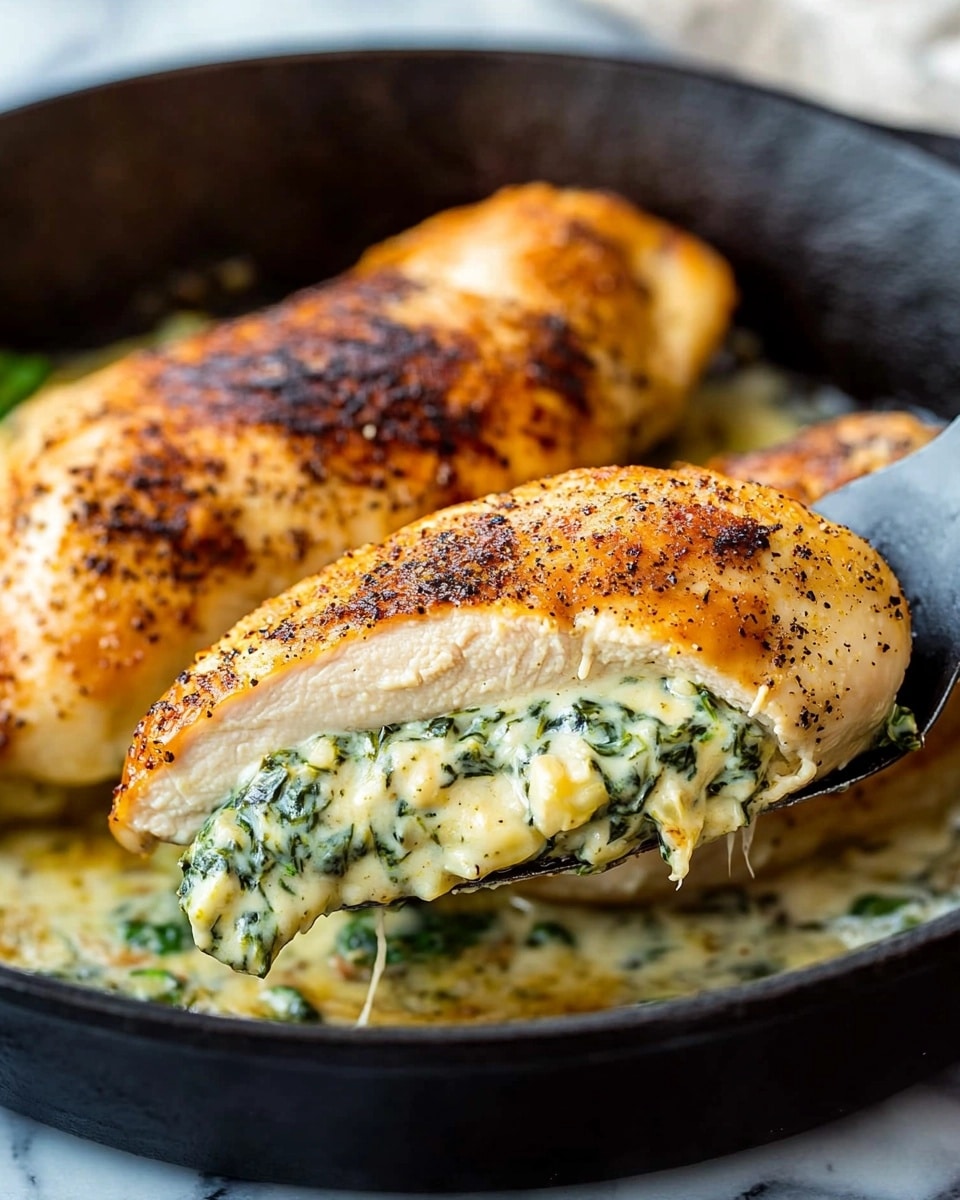 Cheesy Spinach Stuffed Chicken Breasts Recipe - Recipe Image