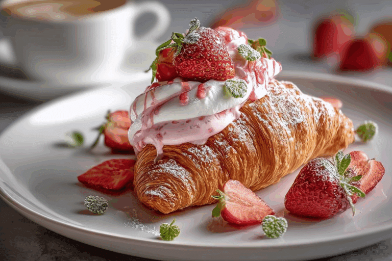 Strawberry Marshmallow Cream Croissant