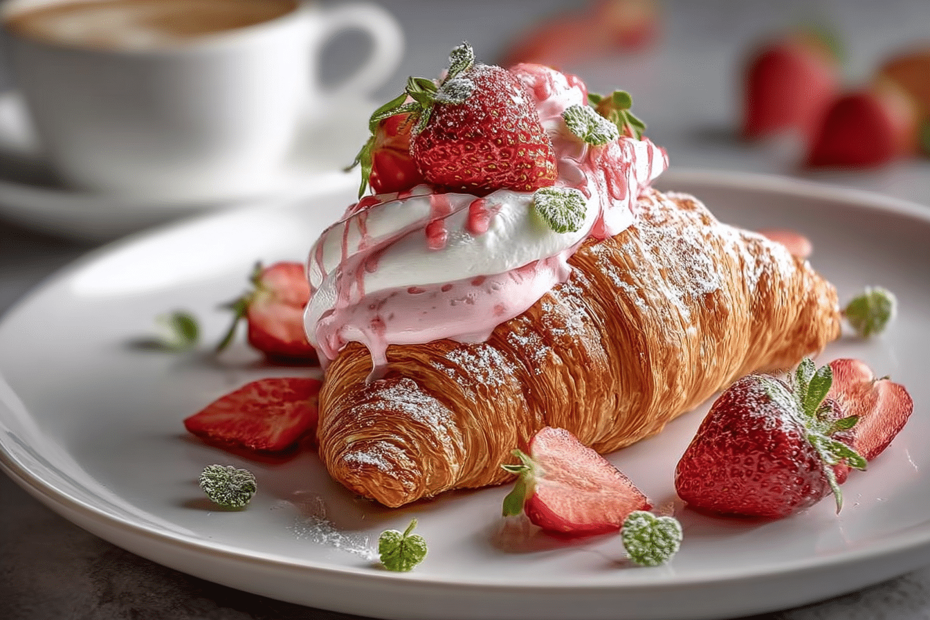Strawberry Marshmallow Cream Croissant