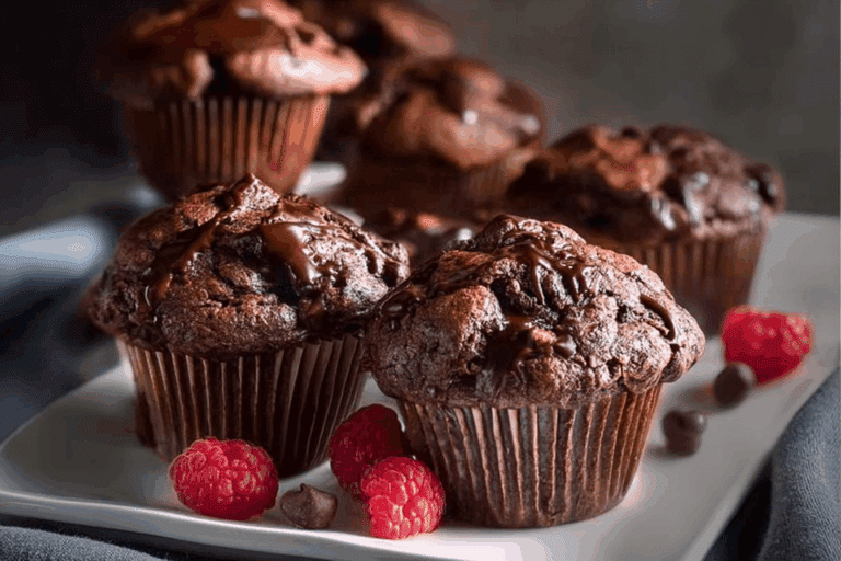 Sour Cream Double Chocolate Muffins