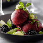 Basil & Blackberry Gin-Tonic Sorbet Scoop