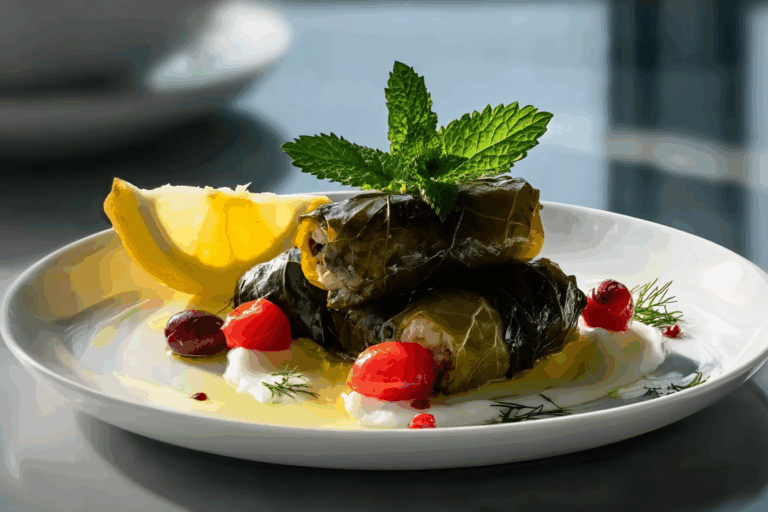 Dolmadakia (Stuffed Grape Leaves)