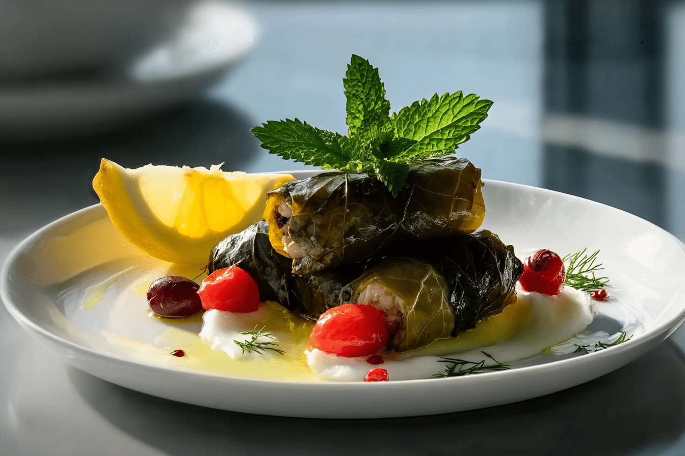 Dolmadakia (Stuffed Grape Leaves)