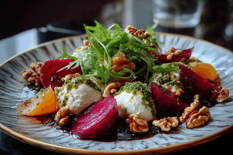 Roasted Beet and Burrata Salad with Walnut Gremolata