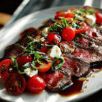 Balsamic Grilled Flank Steak Caprese