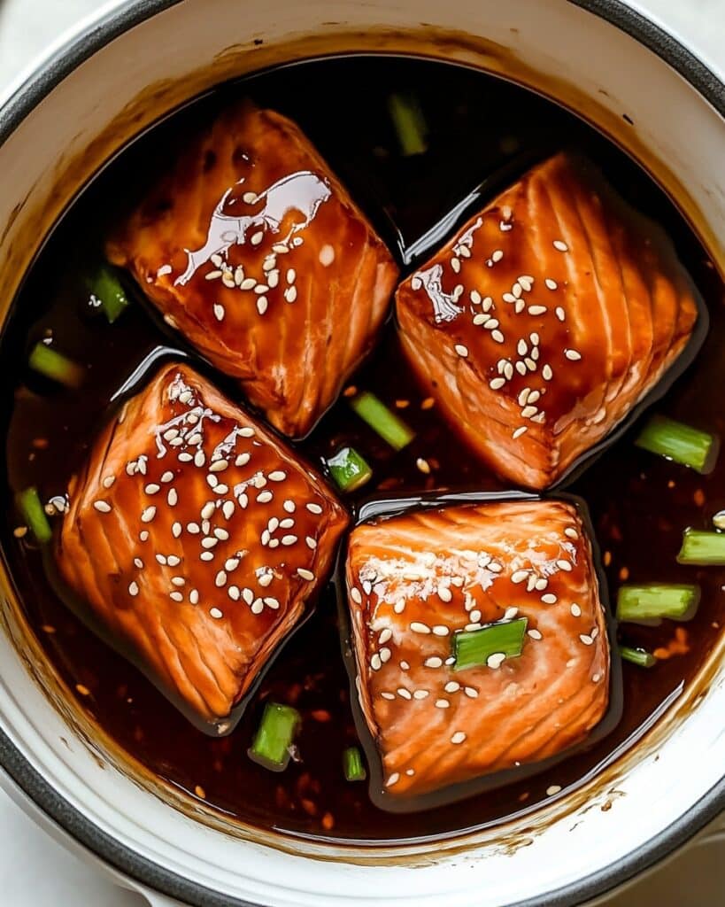 Slow Cooker Honey Garlic Glazed Salmon Recipe