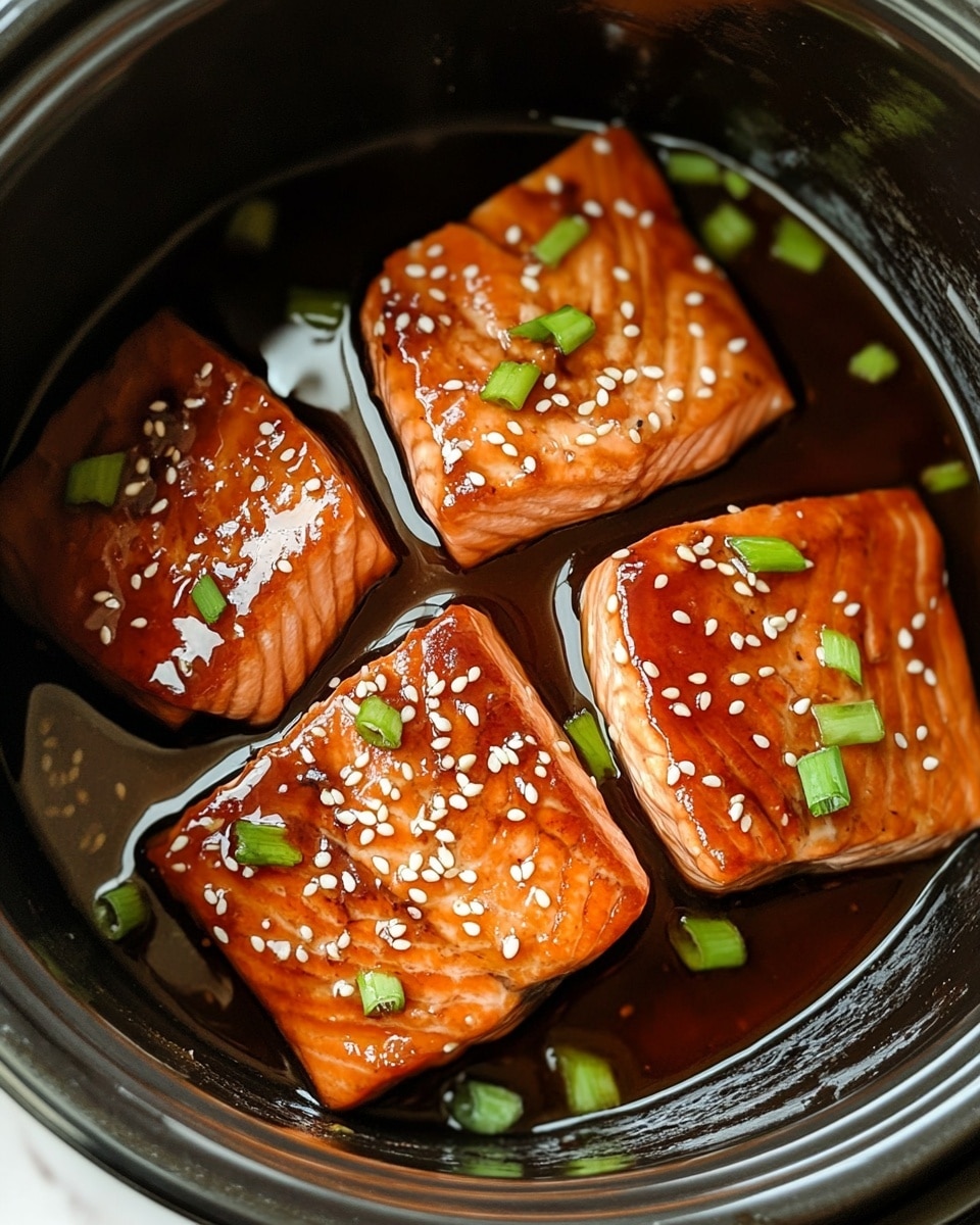 Slow Cooker Honey Garlic Glazed Salmon Recipe - Recipe Image
