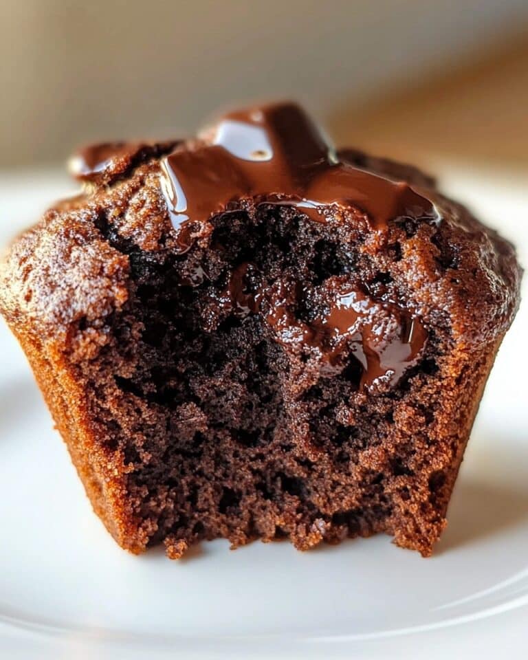 Fudgy Double Chocolate Chunk Zucchini Muffins Recipe