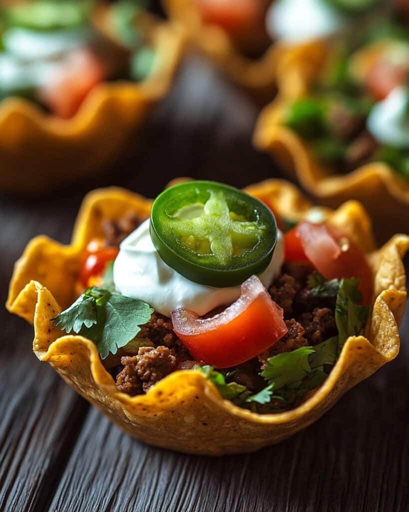 Mini Taco Salad Cups for School Lunch Recipe