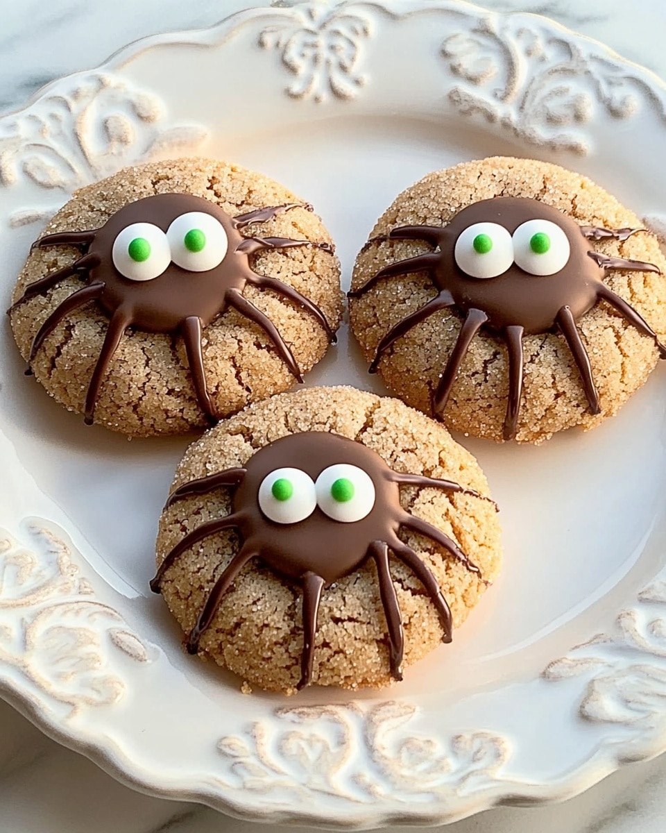 Peanut Butter Spider Cookies Recipe - Recipe Image