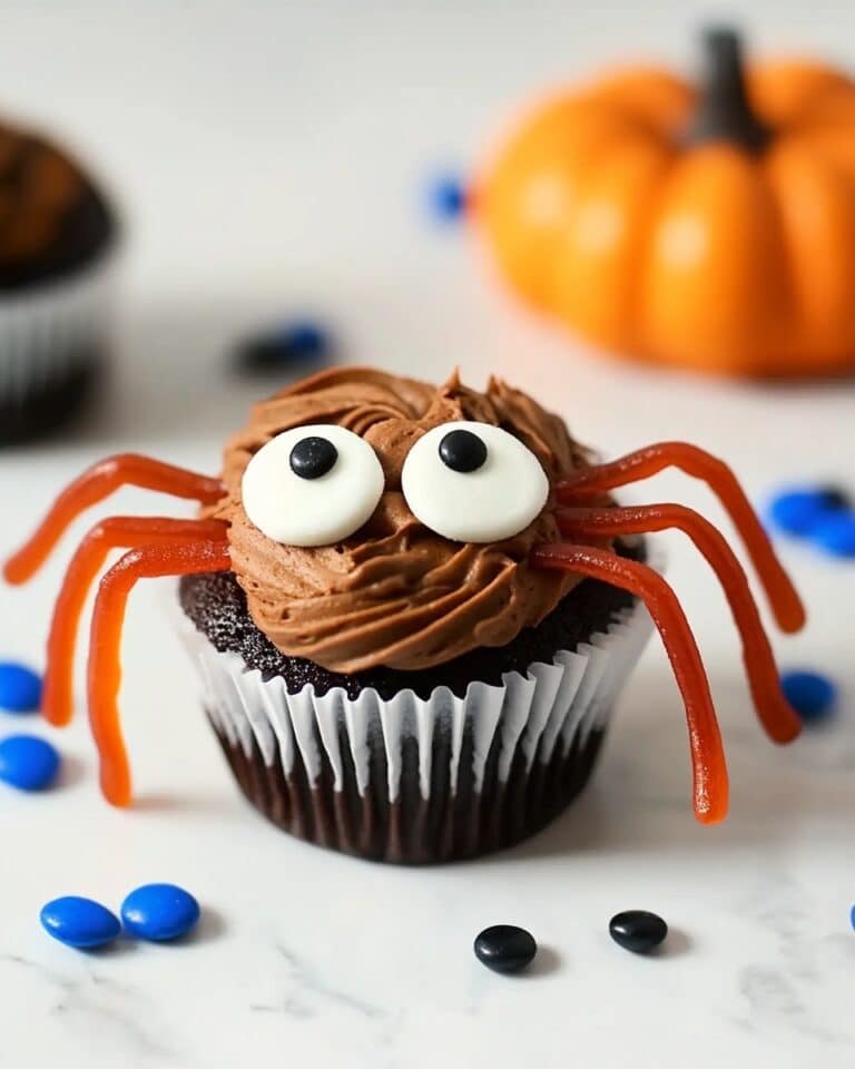 Easy Halloween Cupcakes with Spider, Worm, and Graveyard Decorations Recipe