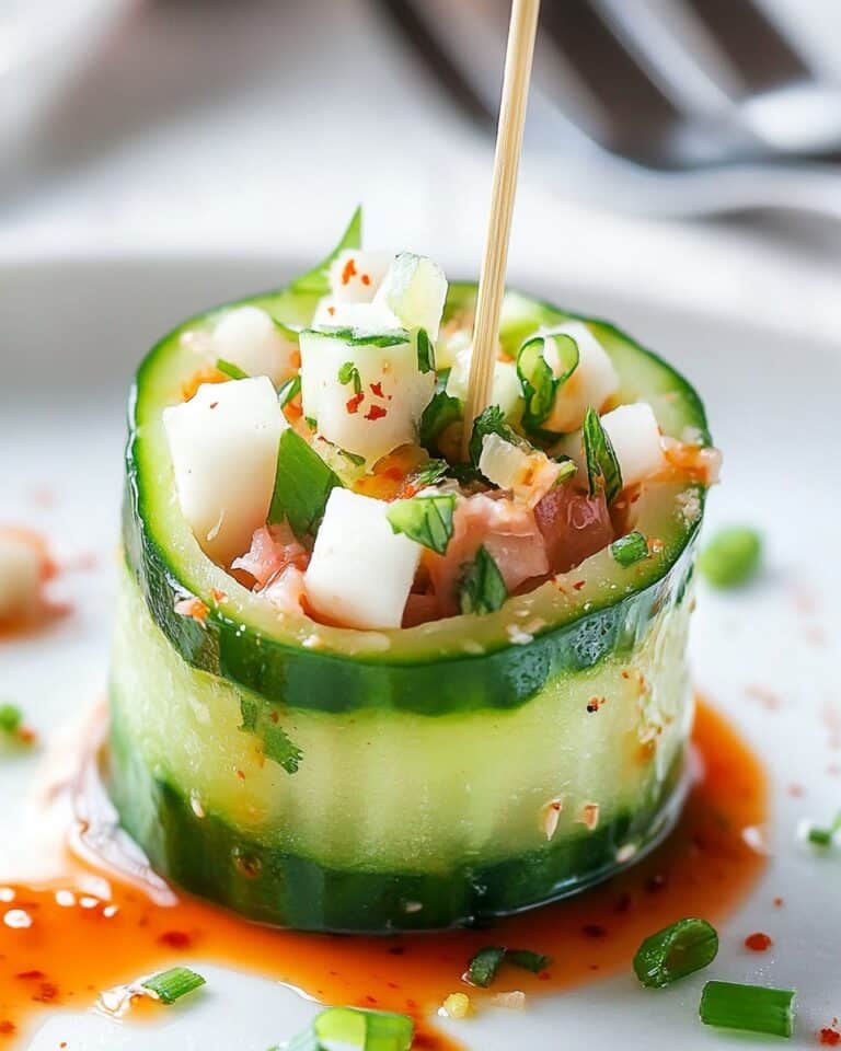 Buffalo Chicken Cucumber Rolls Recipe