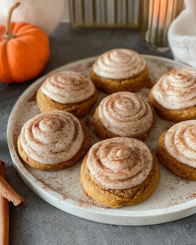 Soft Pumpkin Cookies with Cinnamon Frosting Recipe