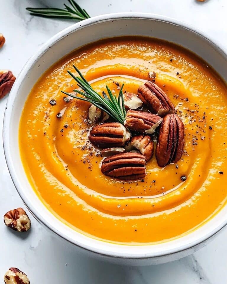 Creamy Pumpkin Sweet Potato Soup with Spices Recipe