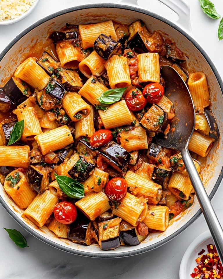 Eggplant and Fresh Tomato Pasta Recipe