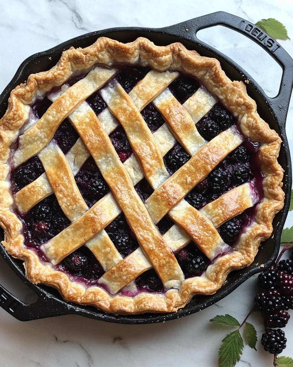 Delicious Elderberry Pie with Juicy Berries and Flaky Crust Recipe - Recipe Image