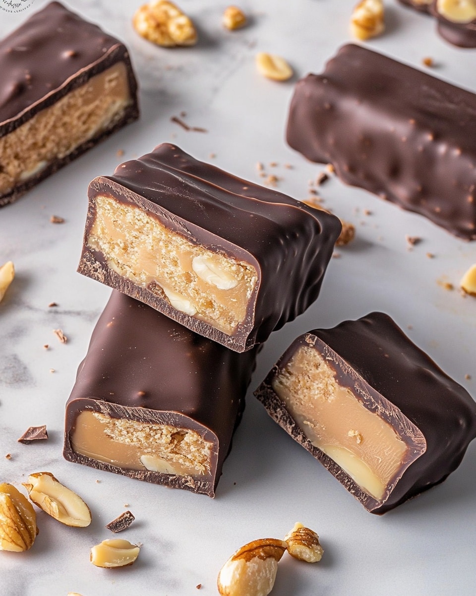 Homemade Snickers Bar Recipe - Recipe Image