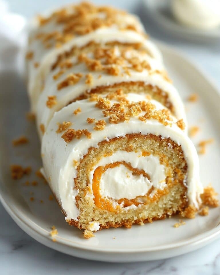 Carrot Cake Roll with Cream Cheese Frosting Recipe