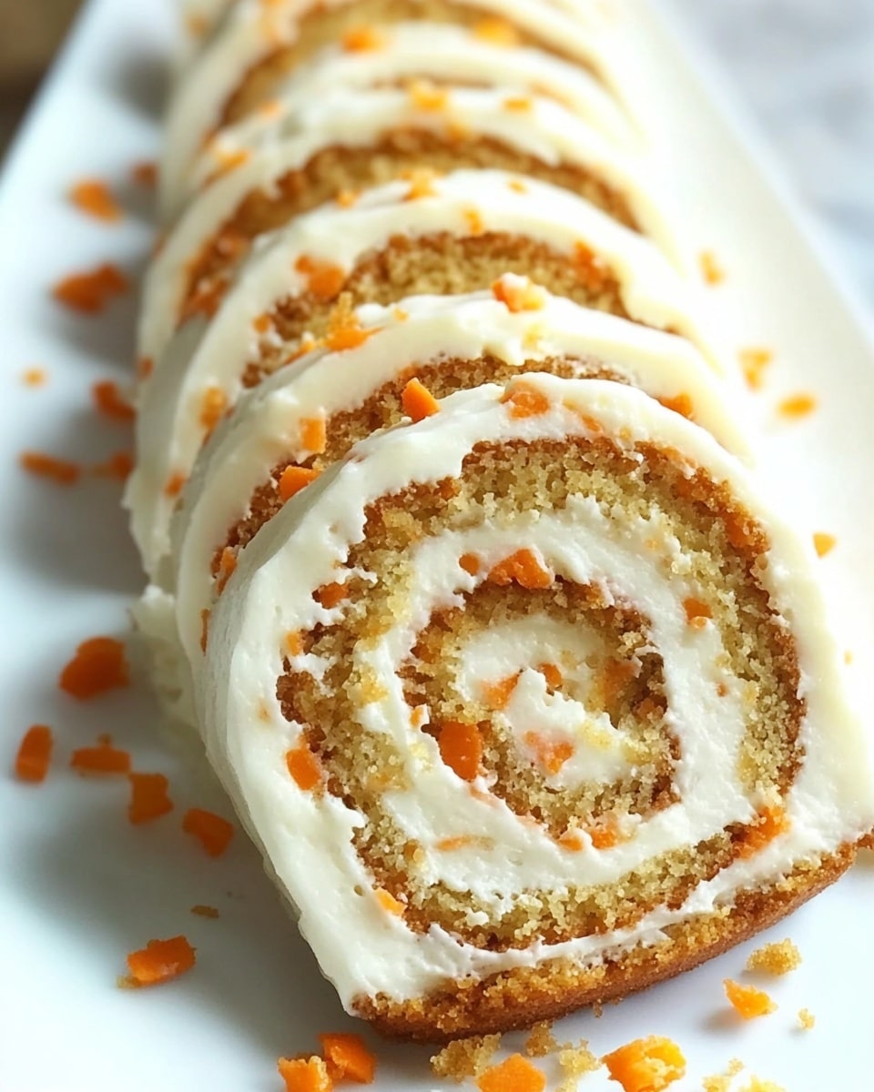 Carrot Cake Roll with Cream Cheese Frosting Recipe - Recipe Image