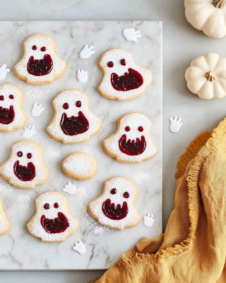 Halloween Ghost Linzer Cookies Recipe