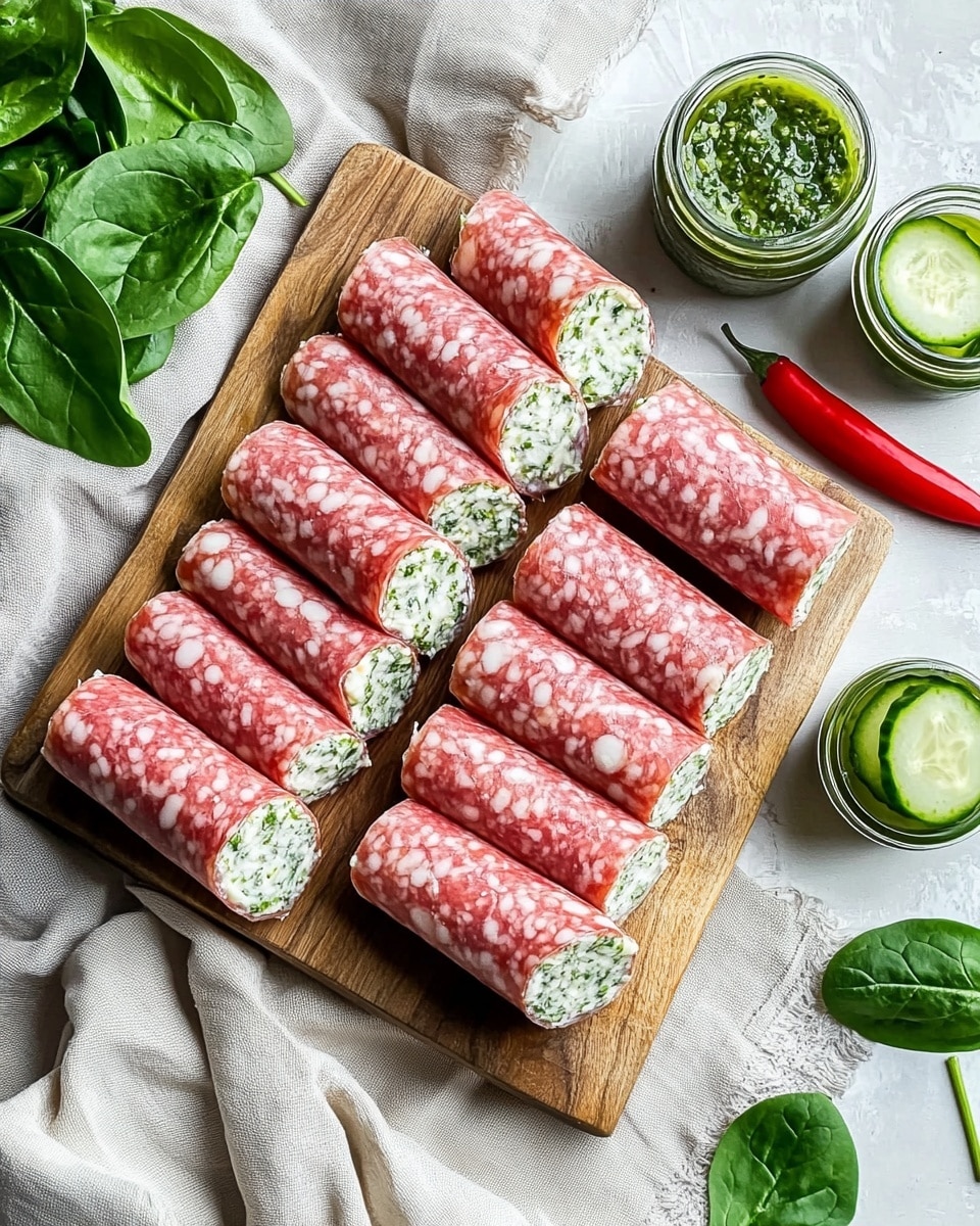 Irresistible Keto Salami Roll-Ups for Easy Snacking Recipe - Recipe Image