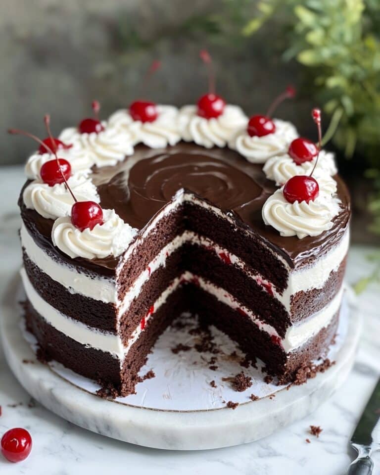 Vertical Black Forest Swiss Roll Recipe