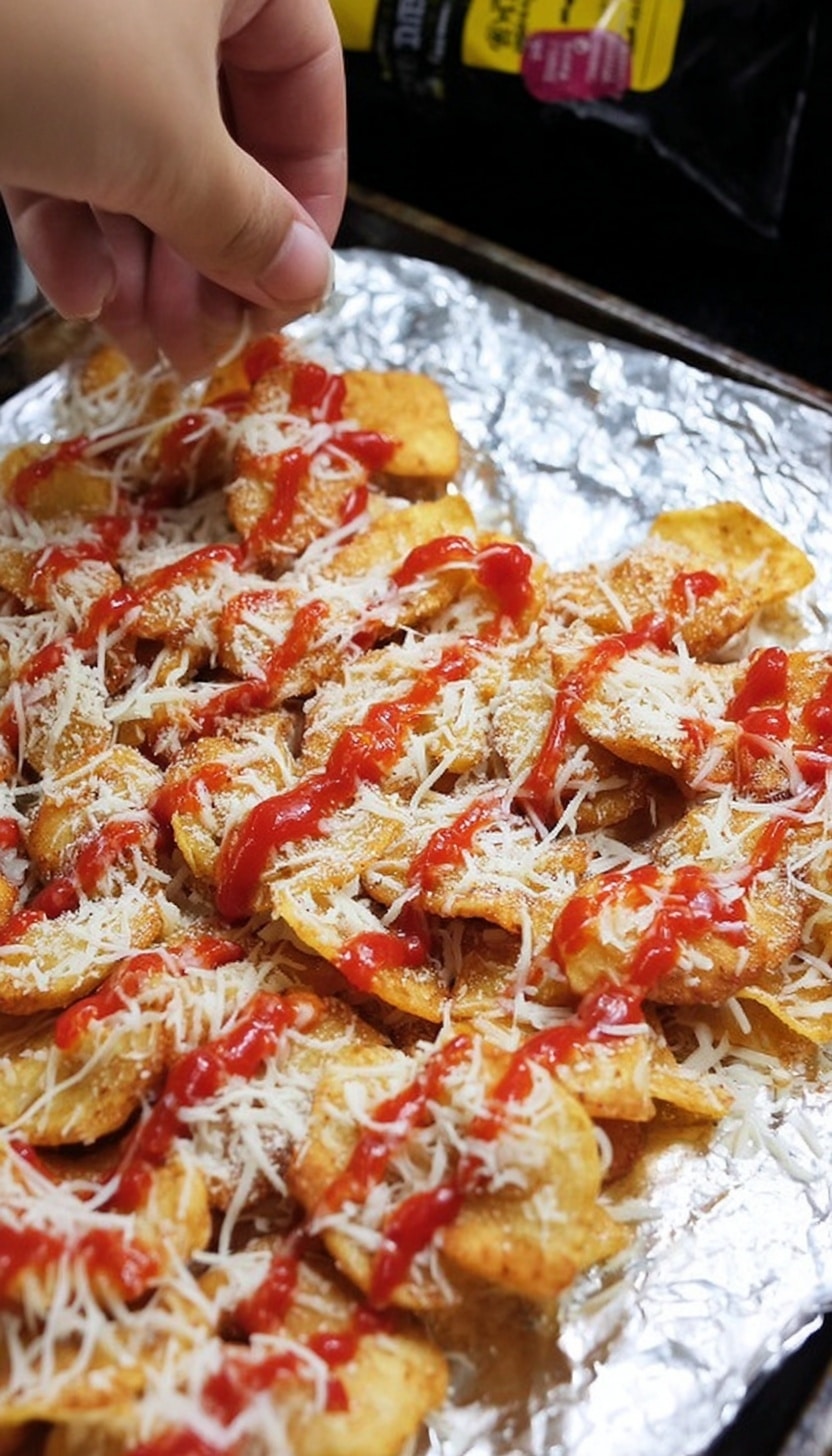 BBQ Chicken Nachos with Tyson Chicken Chips and Ranch-Flavored Chips Recipe - Recipe Image
