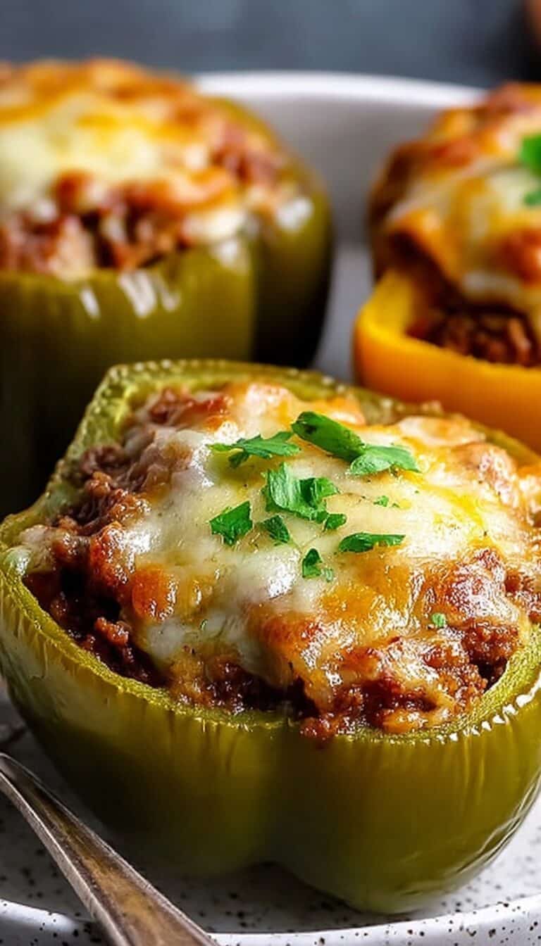 Keto Low Carb Stuffed Bell Peppers Recipe