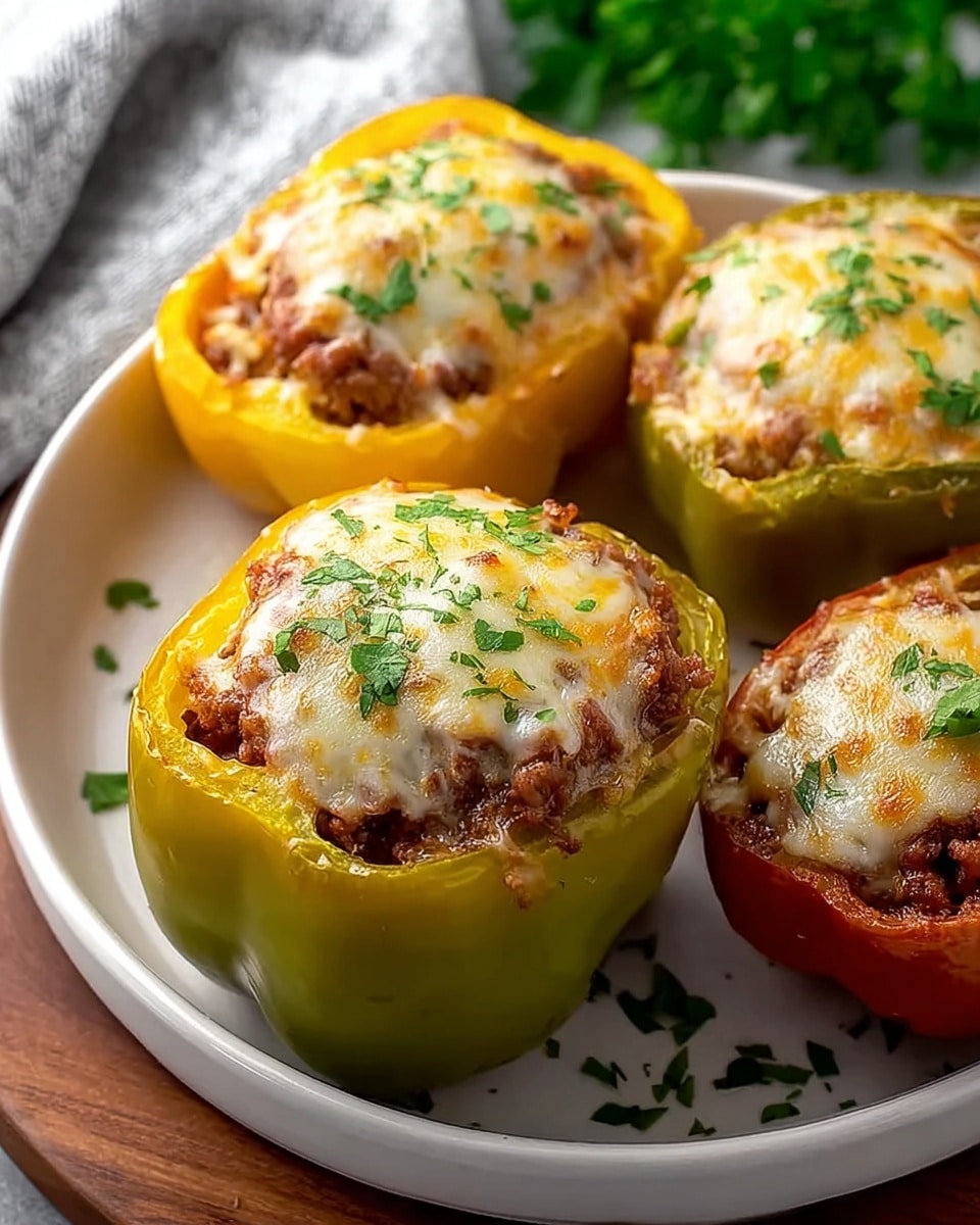 Keto Low Carb Stuffed Bell Peppers Recipe - Recipe Image