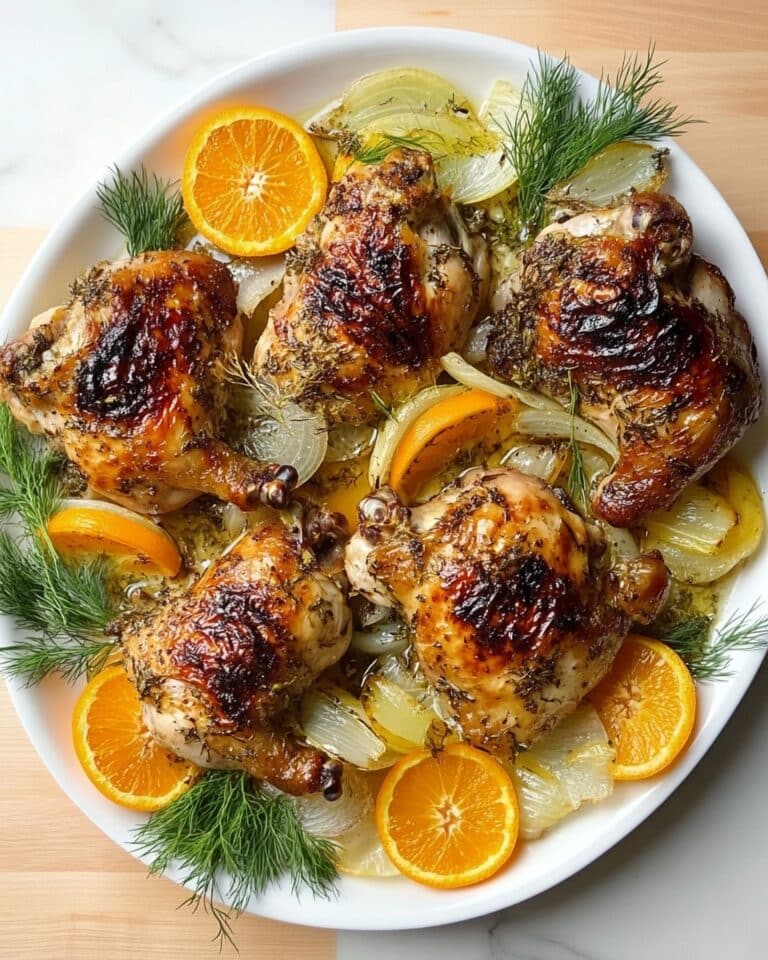 Orange Chicken Roast with Fennel and Shallots Recipe