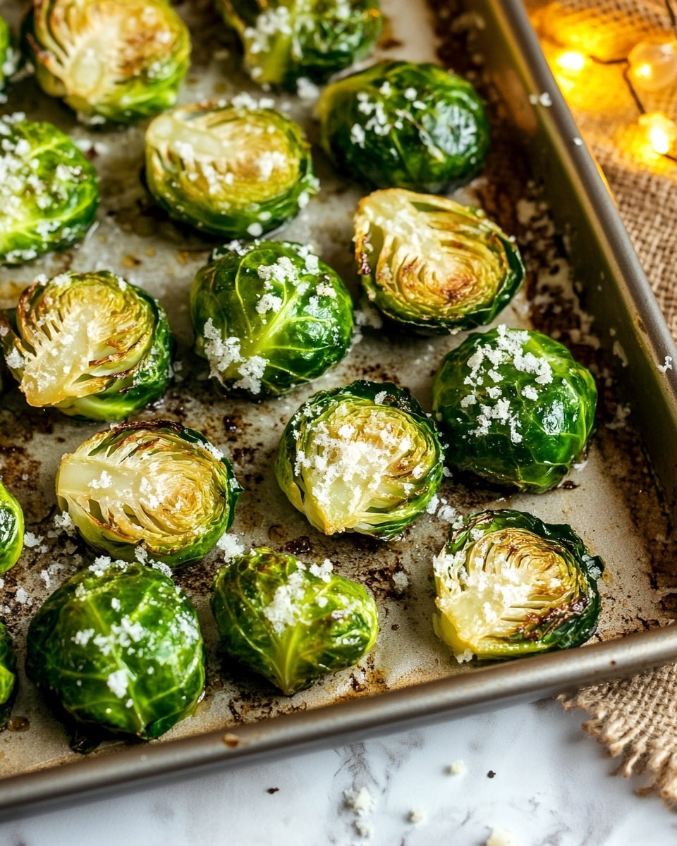 Garlic Parmesan Roasted Brussels Sprouts Recipe - Recipe Image