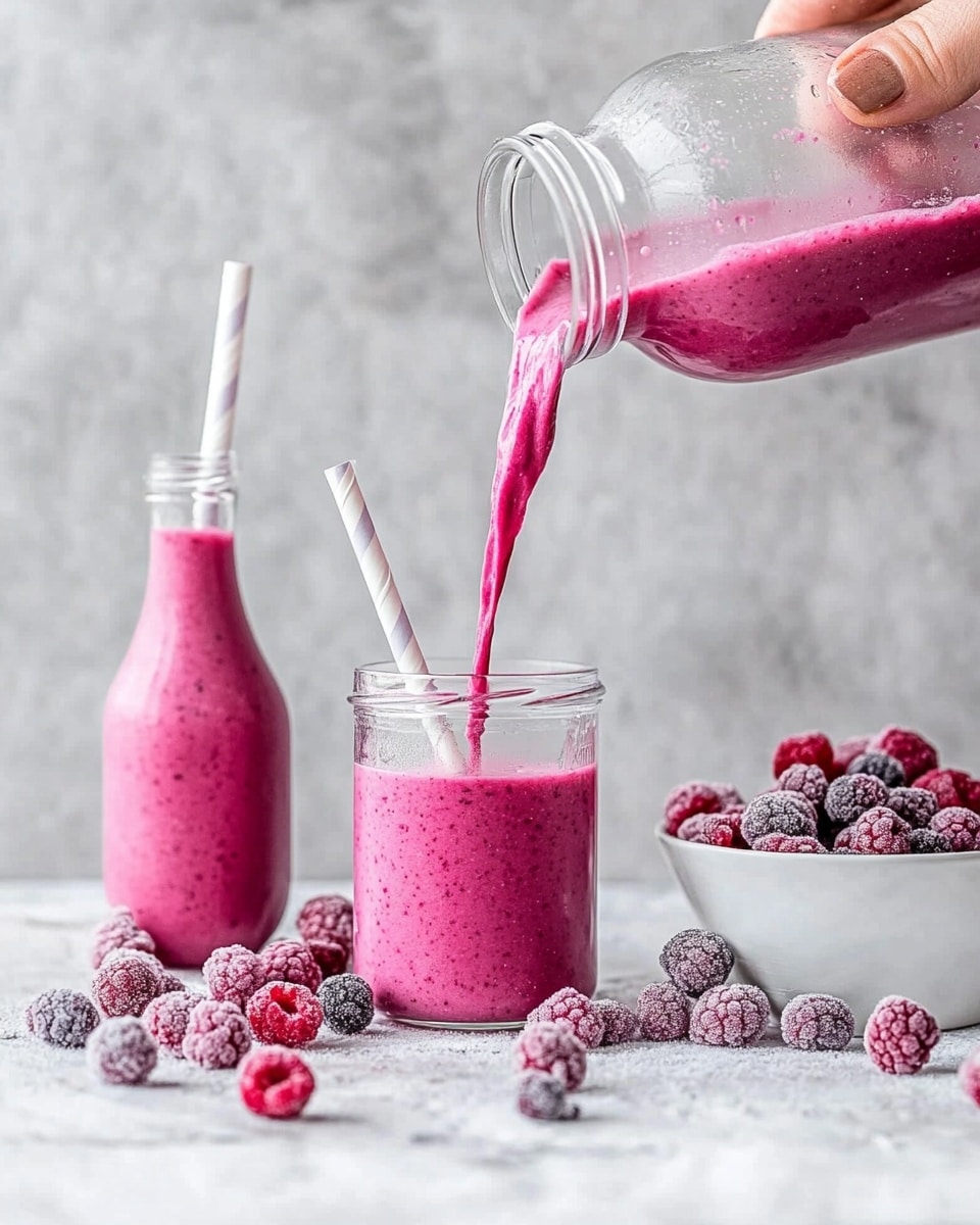 Creamy Triple Berry Smoothie Recipe - Recipe Image