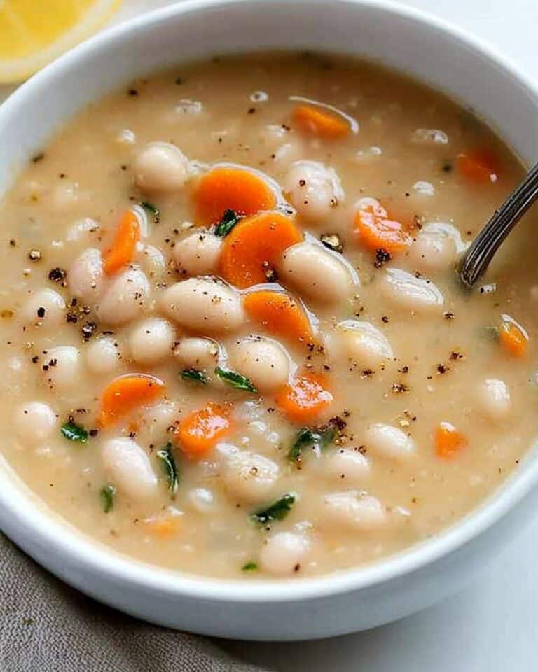 Greek White Bean Soup with Garlic & Lemon Recipe